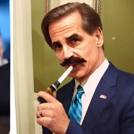 Image similar to mike lindell smoking crack with hunter biden