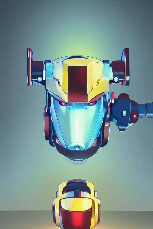 Image similar to metabots medabots medarotto medarot robot minimalist comics helmet mask neon cybereye, behance hd by jesper ejsing, by rhads, makoto shinkai and lois van baarle, ilya kuvshinov, rossdraws global illumination ray tracing hdr radiating a glowing aura