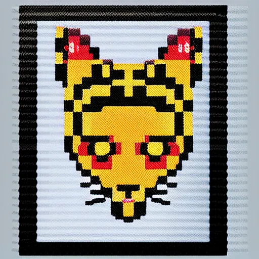 Image similar to pixel art of a cat