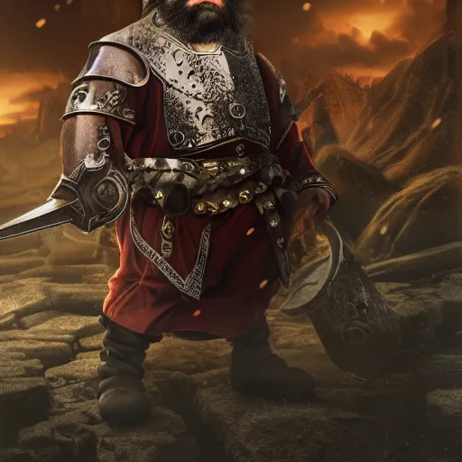 Image similar to lenin medieval dwarf warrior, anime, realistic 4k octane beautifully detailed render, 4k post-processing, highly detailed, intricate complexity, epic composition, magical atmosphere, cinematic lighting, masterpiece, ultra hd