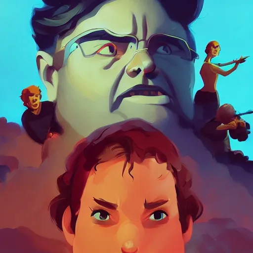 Image similar to face icon stylized minimalist the poseidon adventure 1 9 7 2, loftis, cory behance hd by jesper ejsing, by rhads, makoto shinkai and lois van baarle, ilya kuvshinov, rossdraws global illumination