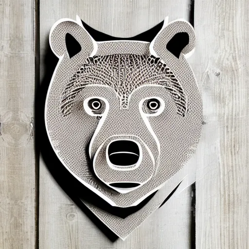 Image similar to laser cut animal vector image of a bear