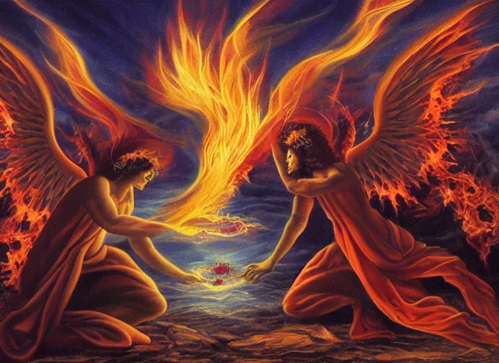 Image similar to flames of the cold numbers and the gift of divine visions