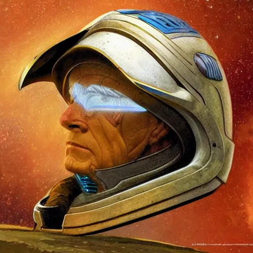 Prompt: STAR TREK Gucci racer helmet designed in ancient Greece, (SFW) safe for work, photo realistic illustration by greg rutkowski, thomas kindkade, alphonse mucha, loish, norman rockwell