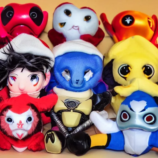 Image similar to Overwatch heroes as beanie babies