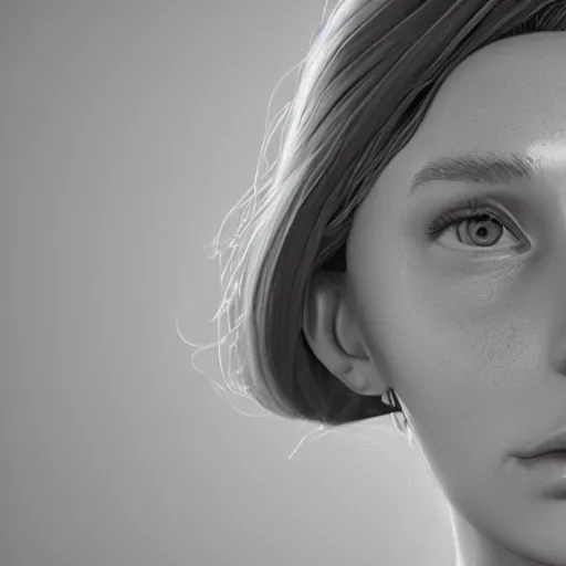 Image similar to anthropomorphic lightbulb has an elizabeth olsen face, trending on zbrush, unreal engine 5, cgsociety contest winner, intricate, detailed, 4 k quality, concept art