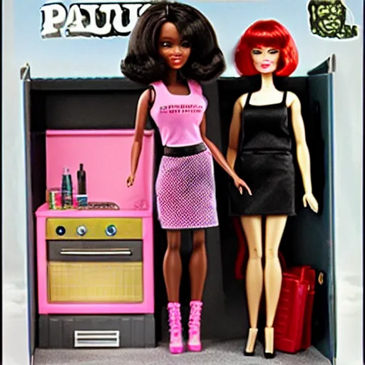 Image similar to pulp fiction barbie playset