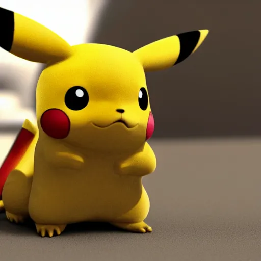 Image similar to photorealistic pikachu