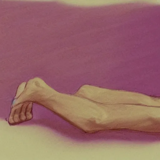 Image similar to Sketch of soul leaving body after stubbing toe, hurting, OUCH