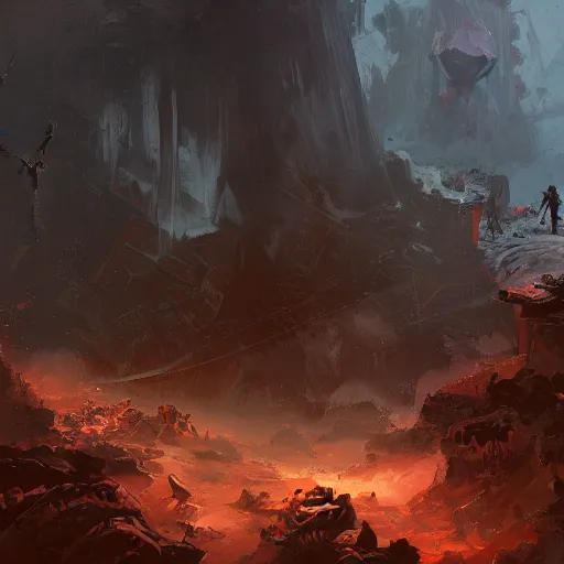 Prompt: skeleton abyss digital art in the style of Greg Rutkowski and Craig Mullins, 4k