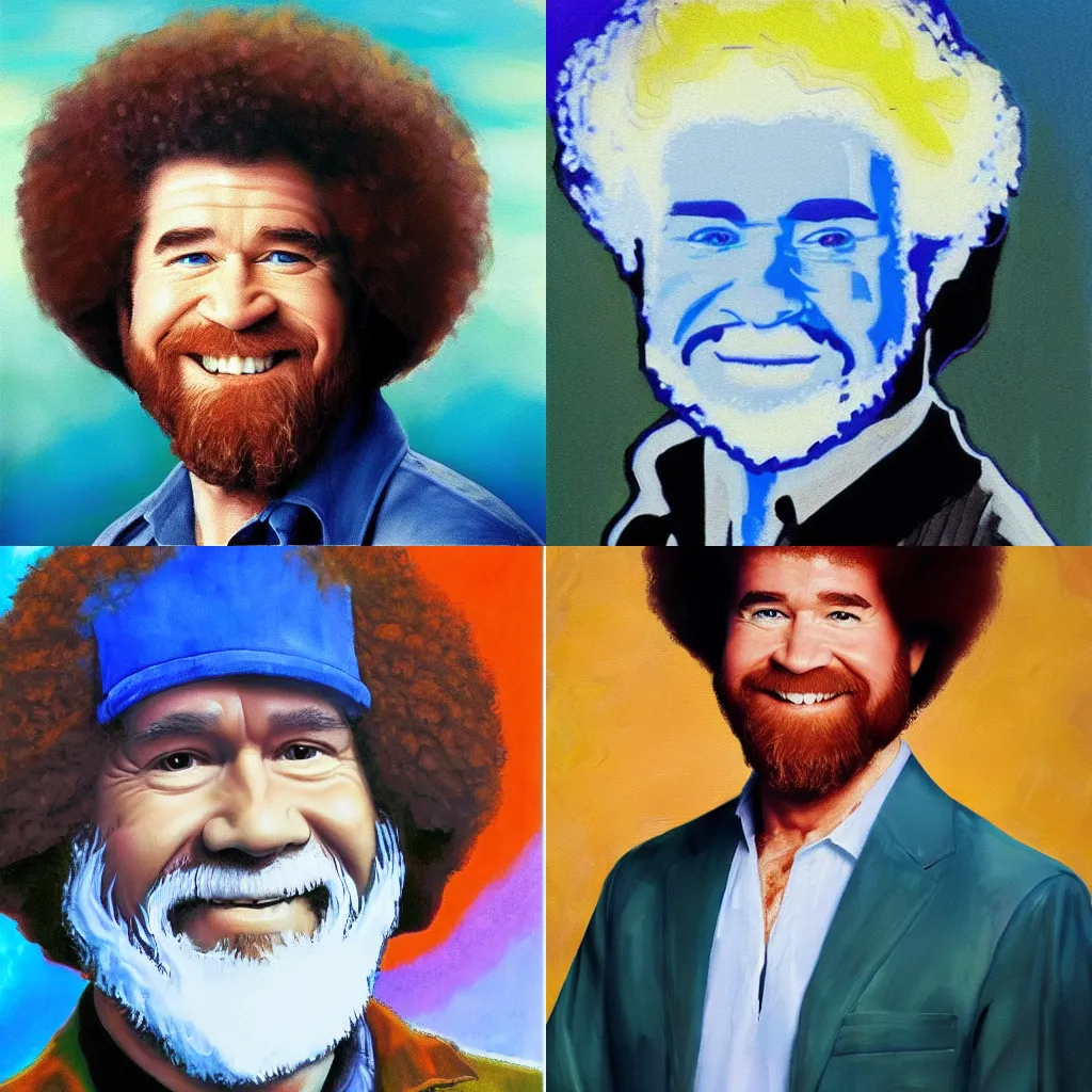 Prompt: Only happy accidents, by Bob Ross