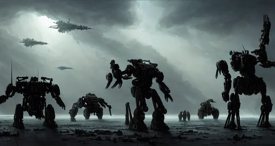 Prompt: hyper realistic sci - fi matte concept art painting of dramatic cinematic scene of humanoid zombie - flesh - battlemech, guns, missiles, explosions, beautiful details, strong composition painted by kim jung guweta studio rutkowski, james gurney and greg rutkowski, and lucasfilm, smooth, intricate, detailed, sharp focus, cinematic