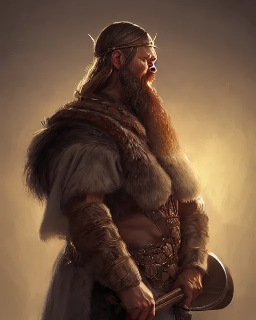 Image similar to portrait of a communist viking, elegant, real life skin, intricate, high detailed, artstation, concept art, smooth, sharp focus, art by artgerm and greg rutkowski