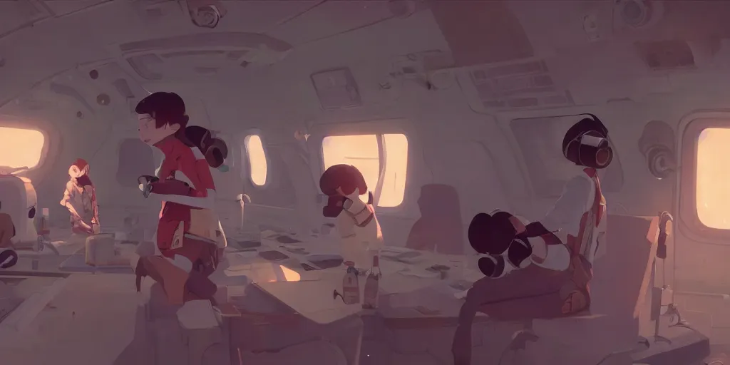 Prompt: young women, landing on the space station settlement, by cory loftis & akihiko yoshida & james gilleard & atey ghailan & makoto shinkai & goro fujita & studio ghibli, rim light, exquisite lighting, clear focus, very coherent, plain background, soft painting, photorealistic, unreal engine 5, 8 k