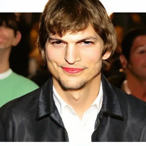 Image similar to ashton kutcher face on a squash