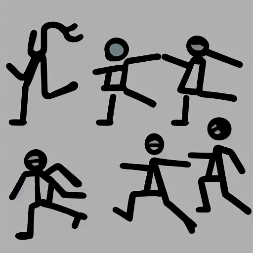 Image similar to stick figure running, animation sheet,