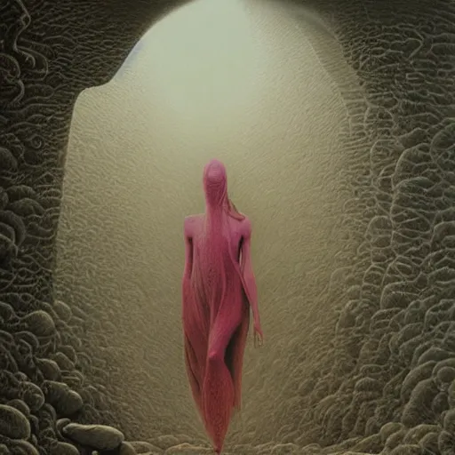 Image similar to illustrated by zdzisław beksinski