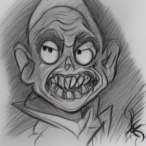 Prompt: milt kahl pencil sketch 1 1 1 4 a lovecraftian zombie horror loomis