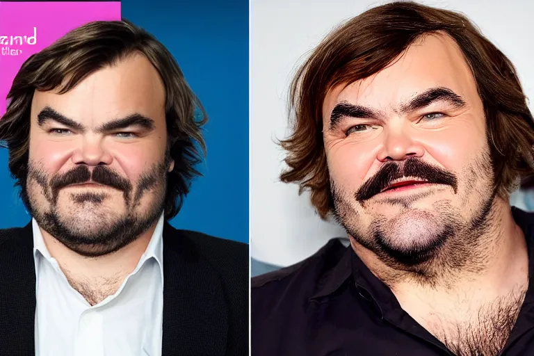 Image similar to Jack Black on hormone blockers and estrogen