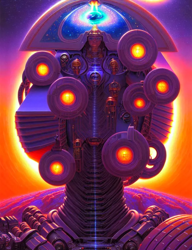 Prompt: holy saint aura battle robot award winning portrait symmetry faded tetrachromacy colors astral background tim hildebrandt wayne barlowe bruce pennington donato giancola larry elmore masterpiece trending on artstation cinematic composition beautiful lighting hyper detailed!!! 8 k oil on canvas