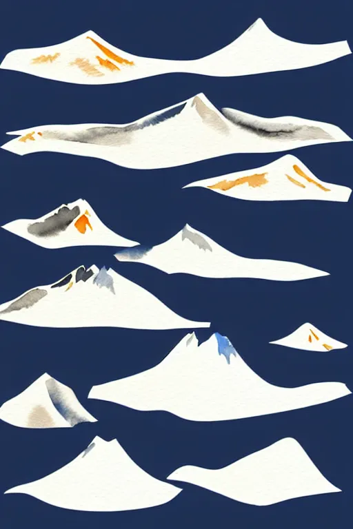 Image similar to minimalist watercolor art of the alps, illustration, vector art