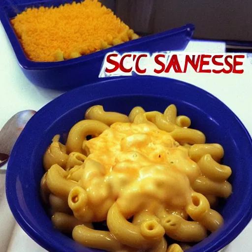 Image similar to sci-fi mac n' cheese.