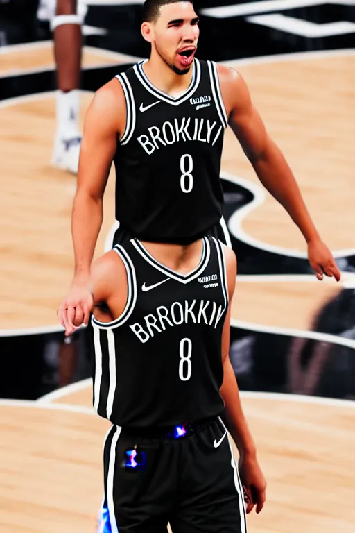 Image similar to jason tatum in a brooklyn nets uniform