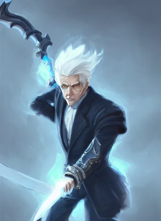 portrait of a beautiful rendition of vergil, devil may