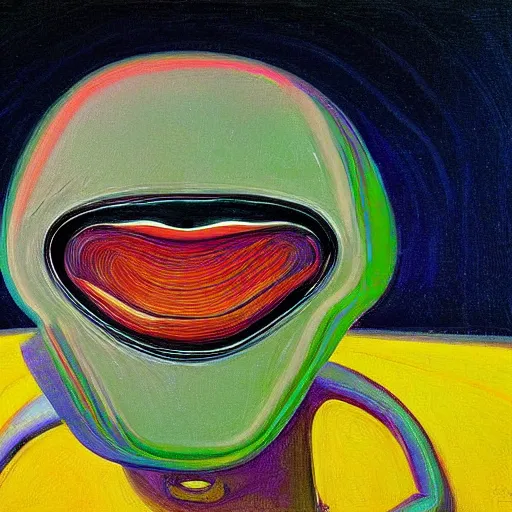 Image similar to alien by wayne thiebaud