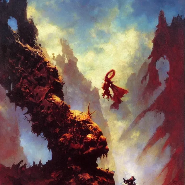 Image similar to in this whole world, you are the most beautiful. oil painting, by frank frazetta, andrei riabovitchev, marc simonetti