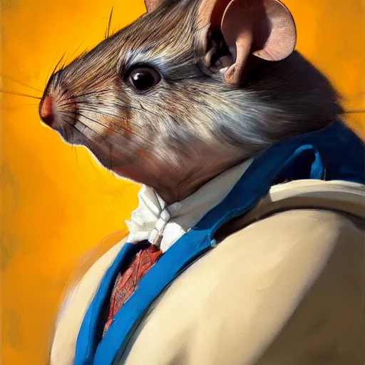 Image similar to greg manchess portrait painting of partially armored doormouse from alice in wonderland as overwatch character, medium shot, asymmetrical, profile picture, organic painting, sunny day, matte painting, bold shapes, hard edges, street art, trending on artstation, by huang guangjian, gil elvgren, ruan jia, randy vargas, greg rutkowski