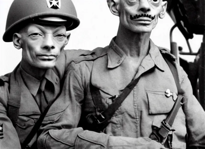 Image similar to hairless sphynx cat as a soldier in ww 2