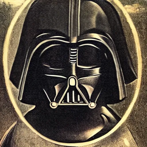 Image similar to highly detailed portrait of darth vader in the style by hieronymus bosch