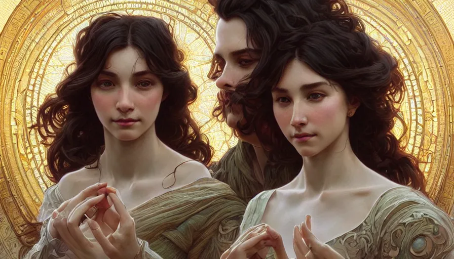 Prompt: perfectly-centered-Portrait of the most beautiful people on the planet, intricate, highly detailed, digital painting, artstation, concept art, smooth, sharp focus, illustration, Unreal Engine 5, 8K, art by artgerm and greg rutkowski and alphonse mucha