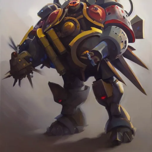 Image similar to greg manchess portrait painting of armored howl from howl's moving castle as overwatch character, medium shot, asymmetrical, profile picture, organic painting, sunny day, matte painting, bold shapes, hard edges, street art, trending on artstation, by huang guangjian, gil elvgren, ruan jia, randy vargas, greg rutkowski