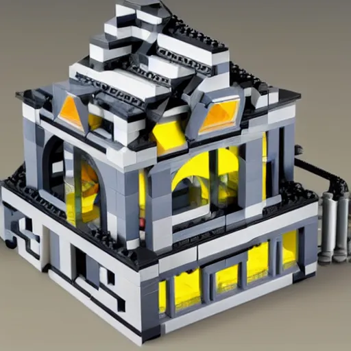 Prompt: Escher optical illusion as a lego set, soft lighting