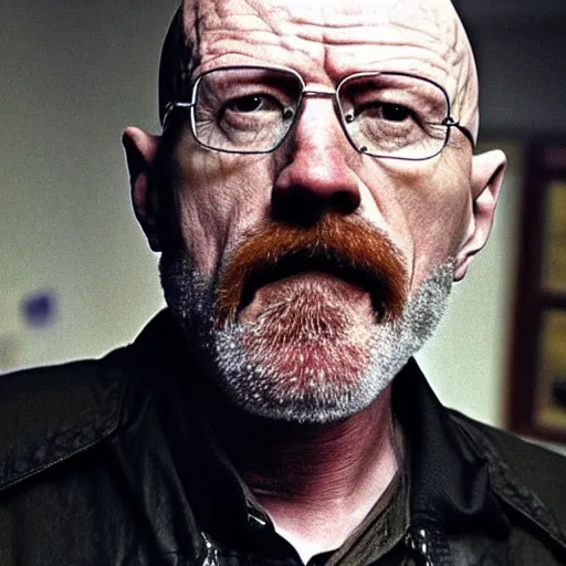 Prompt: mike ehrmantraut and walter white merged together like in a realistic and grotesque style like the shape shifting monster from john carpenter's the thing.