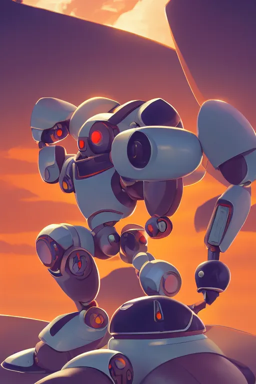 Image similar to metabots medabots medarotto medarot robot minimalist comics, behance hd by jesper ejsing, by rhads, makoto shinkai and lois van baarle, ilya kuvshinov, rossdraws global illumination ray tracing hdr radiating a glowing aura