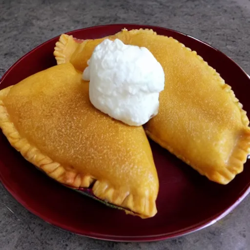 Image similar to empanada de polenta