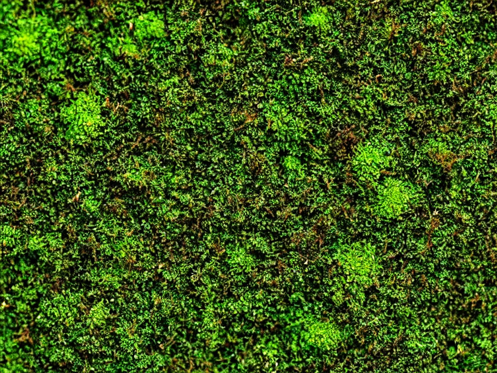 Image similar to a close-up moss as under a microscope, flora world, microworld