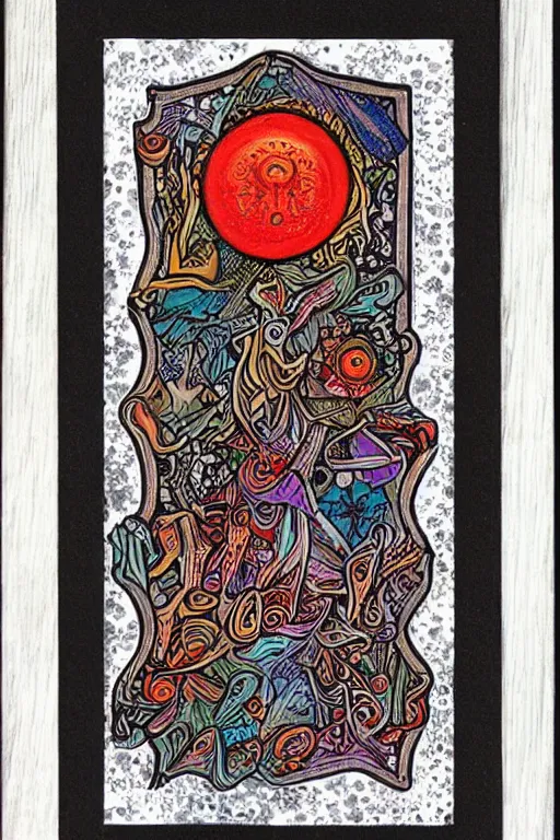 Prompt: beautiful shamanic frame card border