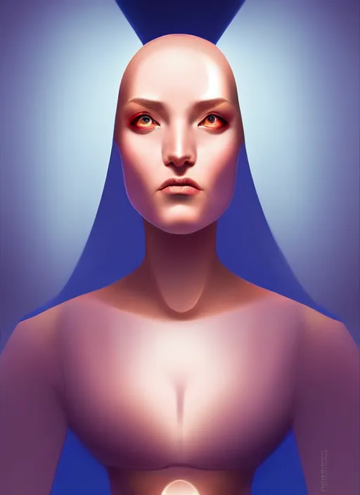 Prompt: portrait of female android, concept art, symmetrical, elegant, smooth, sharp focus, digital painting by fra angelico, greg ruthkowski, artstation