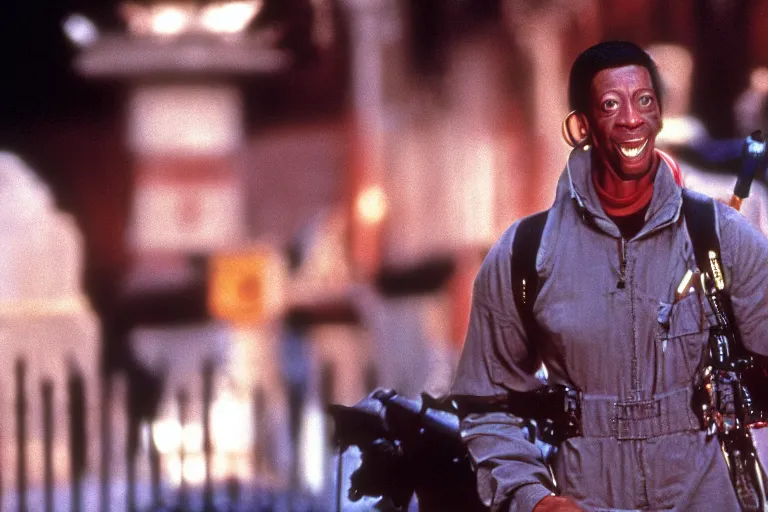 Image similar to Orlando Jones in a still from the movie Ghostbusters 2 (1989)