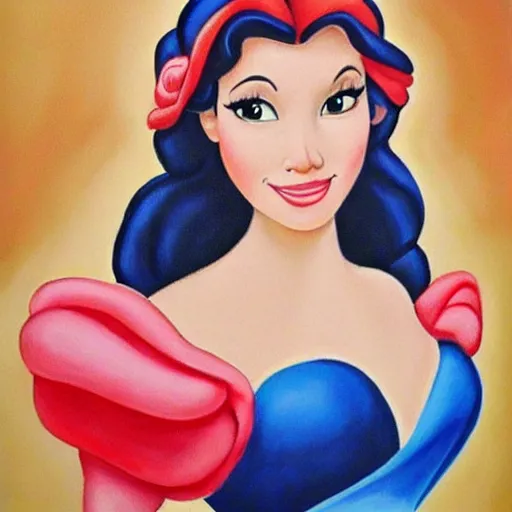 Image similar to a beautiful painting of a disney princess