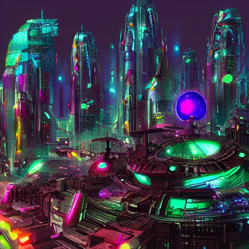 Image similar to futuristic city, colourful, trending on artstation