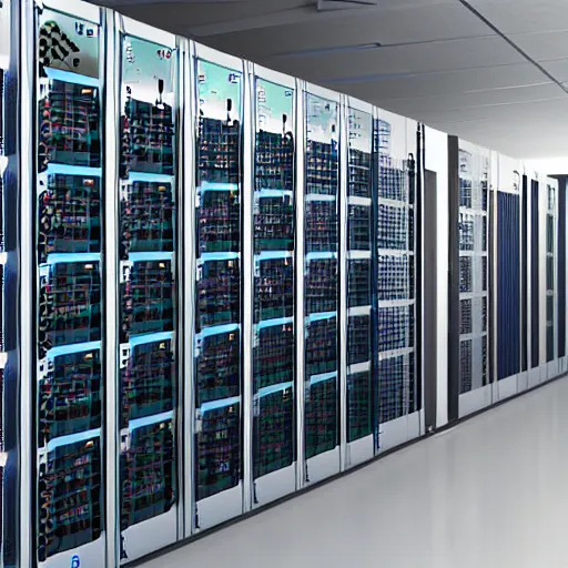 Prompt: networking, server racks, cloud storage, cloud networking, cloud services