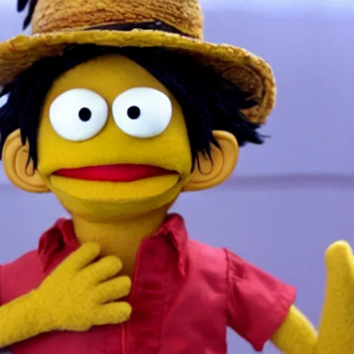 Image similar to luffy in the Muppet show