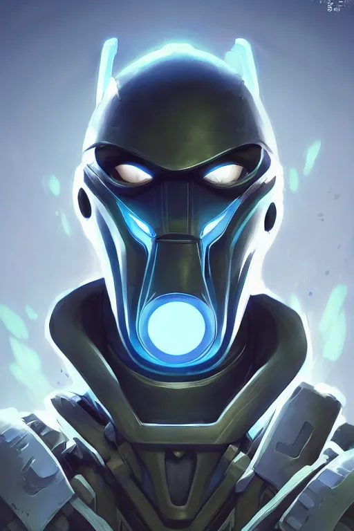 Image similar to epic mask helmet robot ninja portrait stylized as fornite style game design fanart by concept artist gervasio canda, behance hd by jesper ejsing, by rhads, makoto shinkai and lois van baarle, ilya kuvshinov, rossdraws global illumination radiating a glowing aura global illumination ray tracing hdr render in unreal engine 5