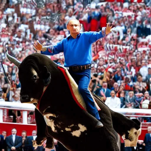 Image similar to vladimir putin riding a bull