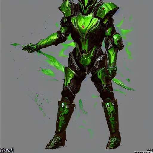 Image similar to organic humanoid eldrich armor living, leaking green blood, artstation